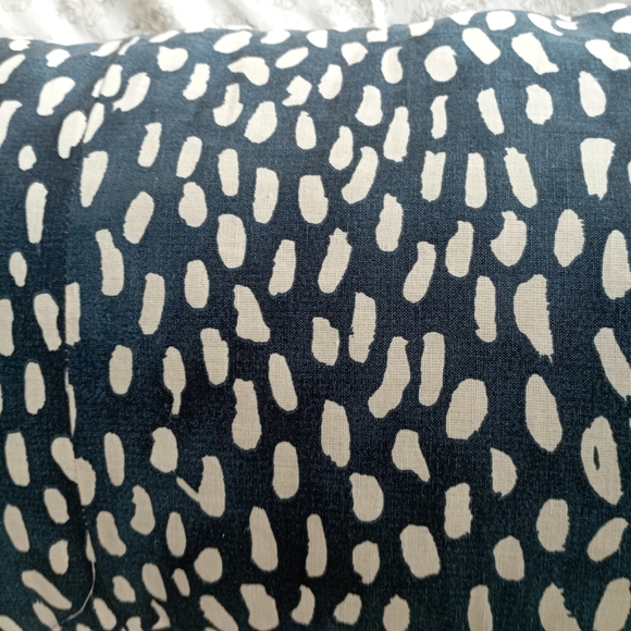 Navy Blue and White Boho Speckled Cushion - Picture 16 of 16
